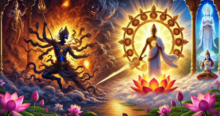 Victory of dharma over adharma