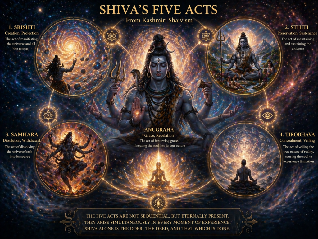 Kashmiri Shaivism - Shiva's five acts