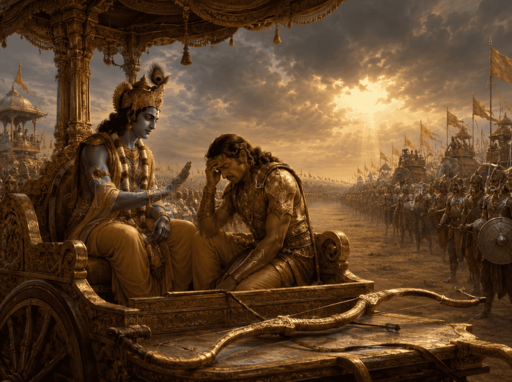 Arjuna not weak - he is asking 