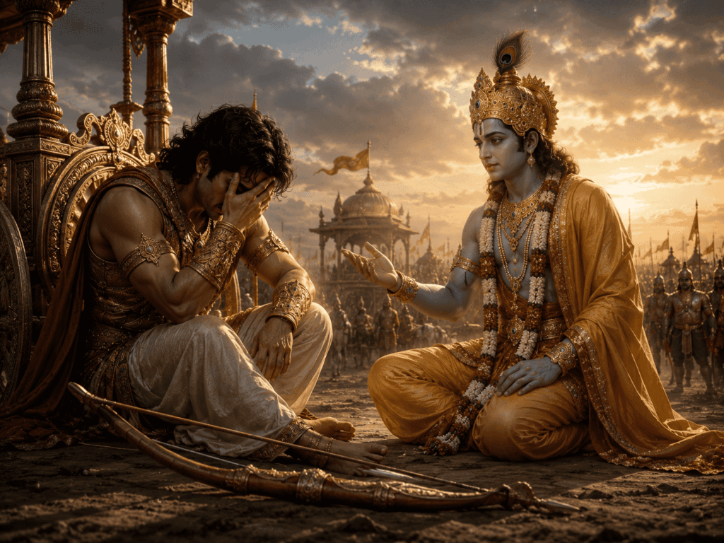 Arjuna at his lowest point