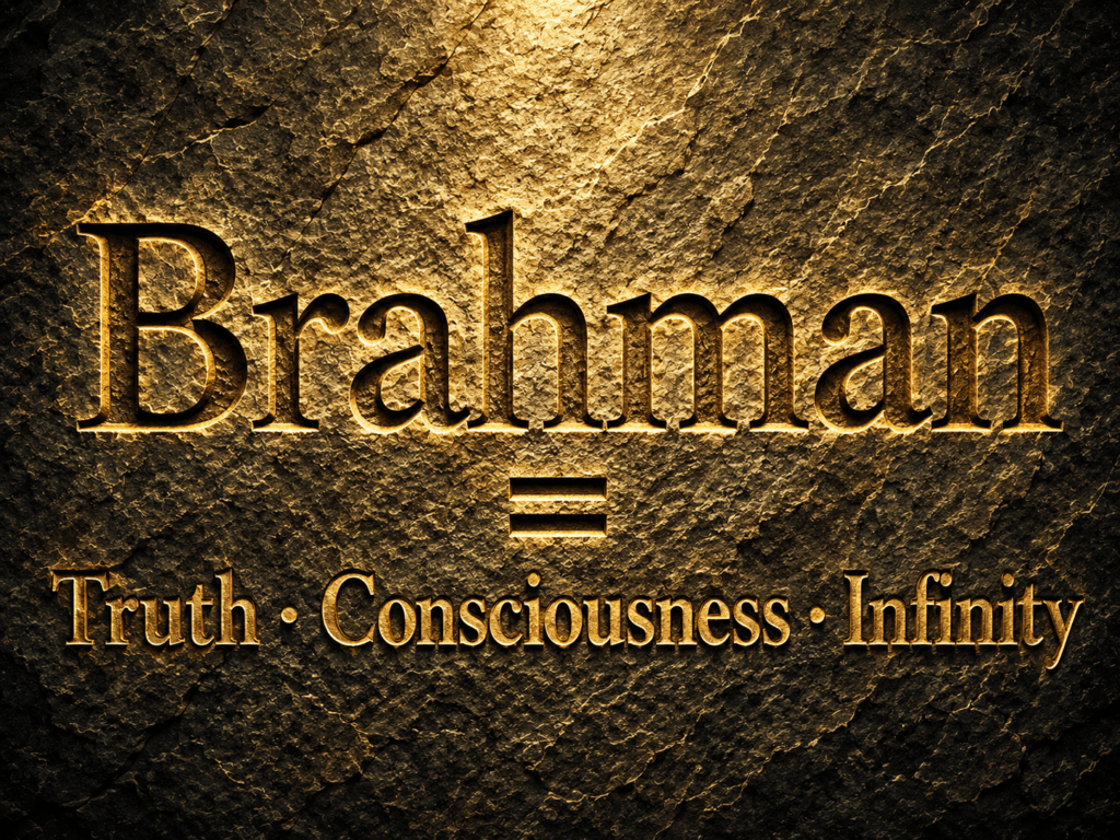 Brahman = truth consciousness infinity
