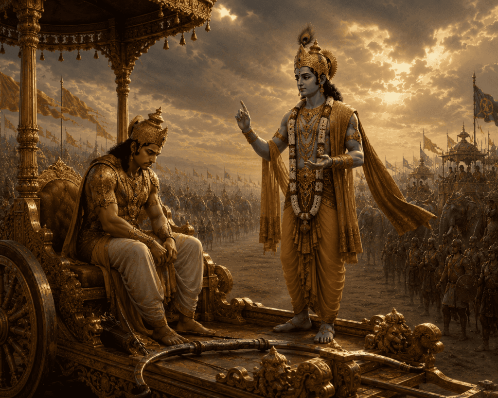 Dropped bow - Bhagavad Gita chapter one