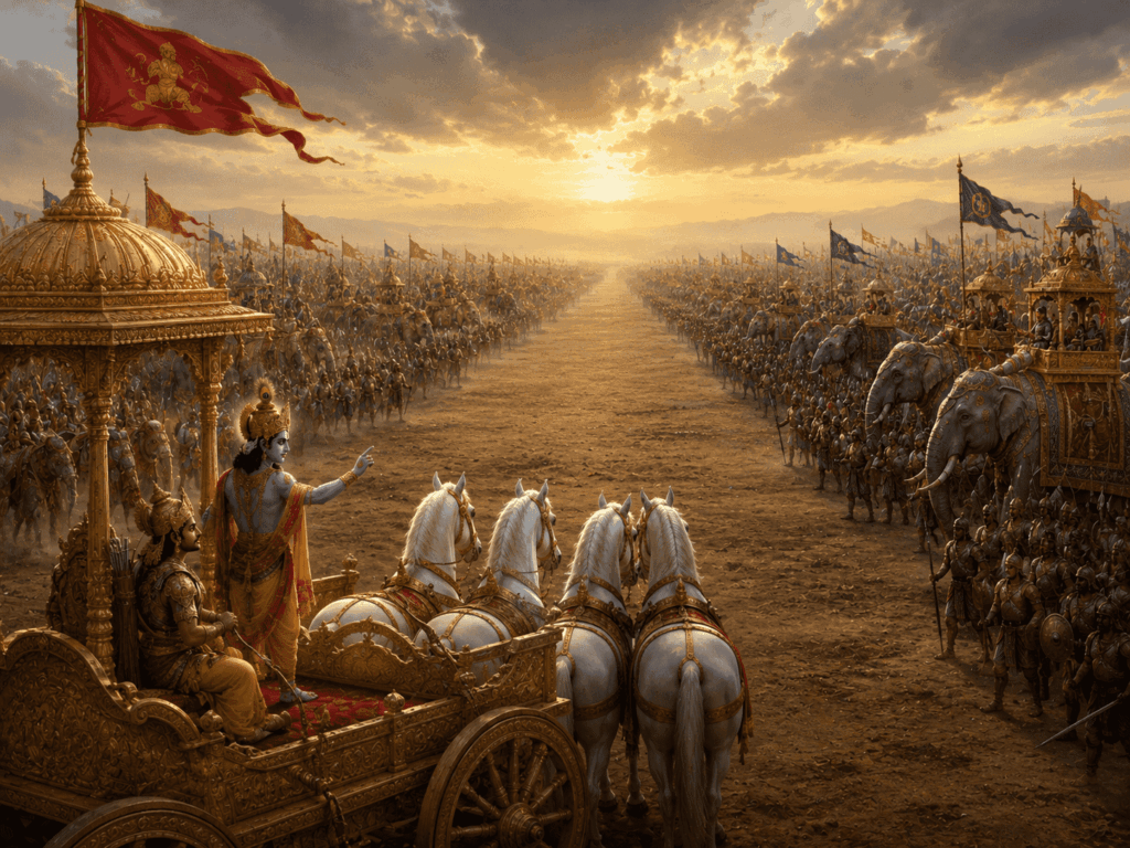 Kurukhetra - armies are ready to fight