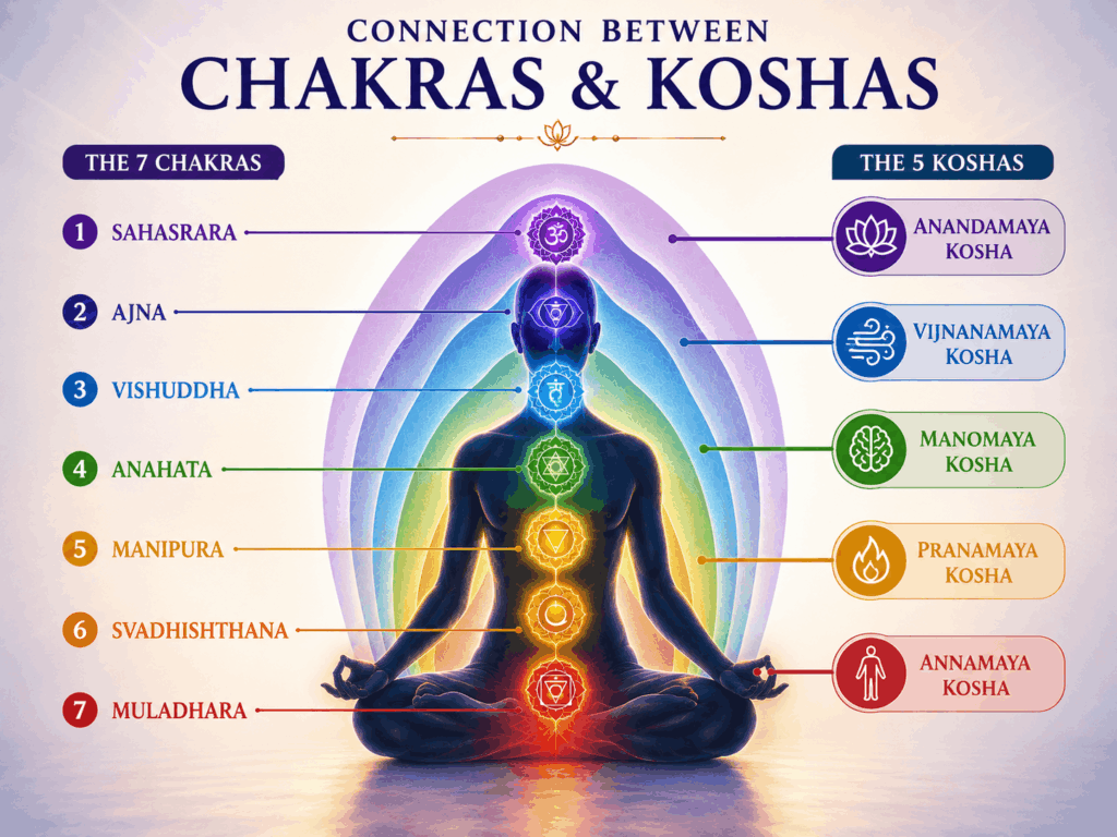 chakras and koshas connection