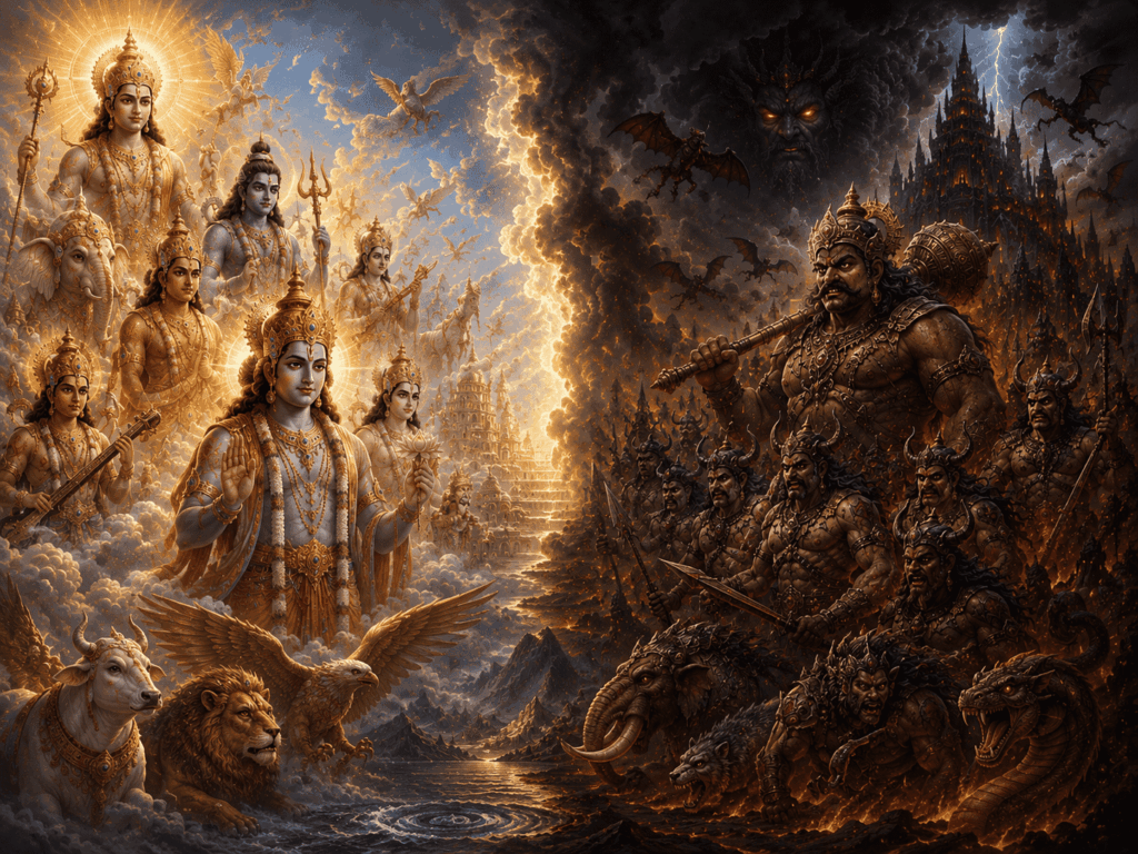 devas and asuras higher beigns